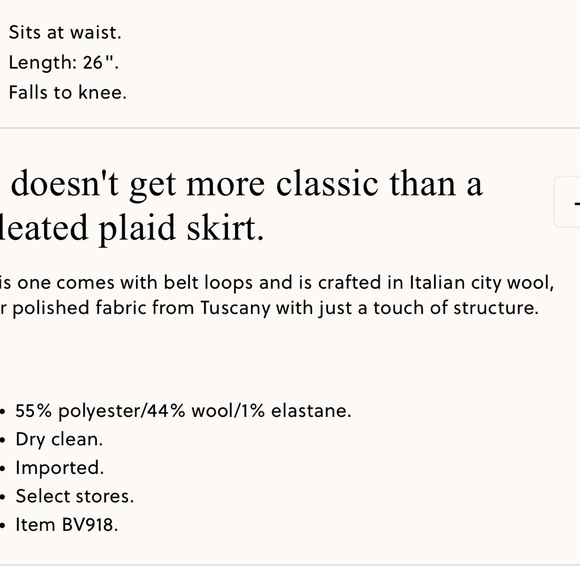 Pleated skirt in plaid Italian city wool blend - Picture 3 of 5